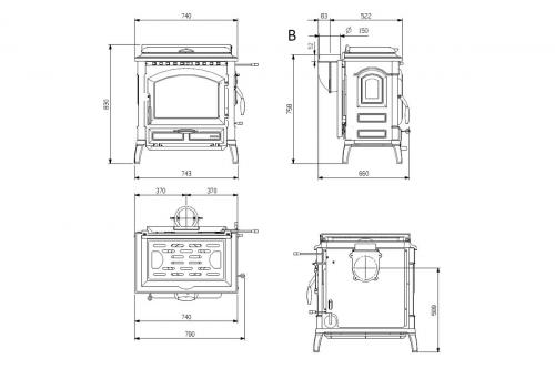 Preview: Kaminofen Isotta con cerchi Evo von La Nordica